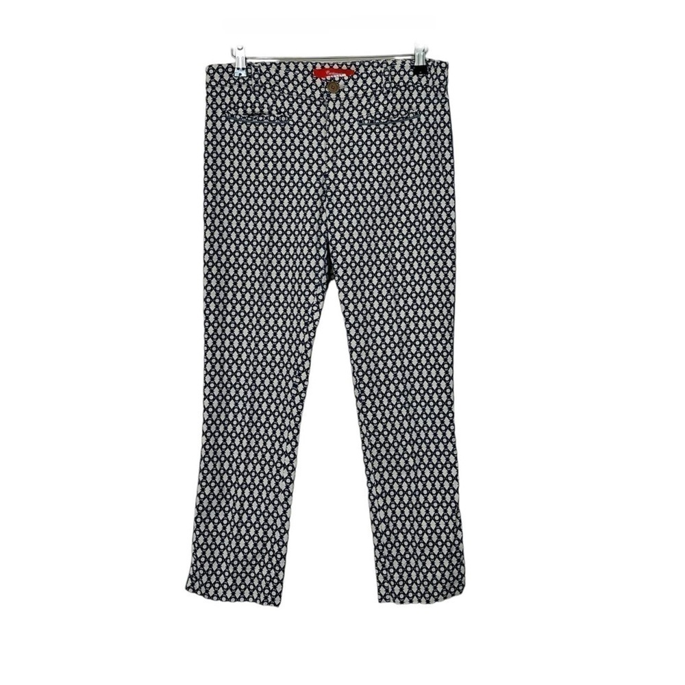 ANTHROPOLOGIE - Cartonnier - PRINTED SLIM ANKEL PANTS. Size: 8